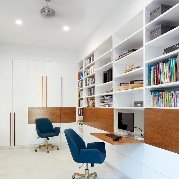 Home office with five desks