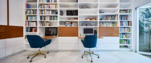 Home office with five desks