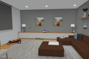 Media and play room with joinery / Design