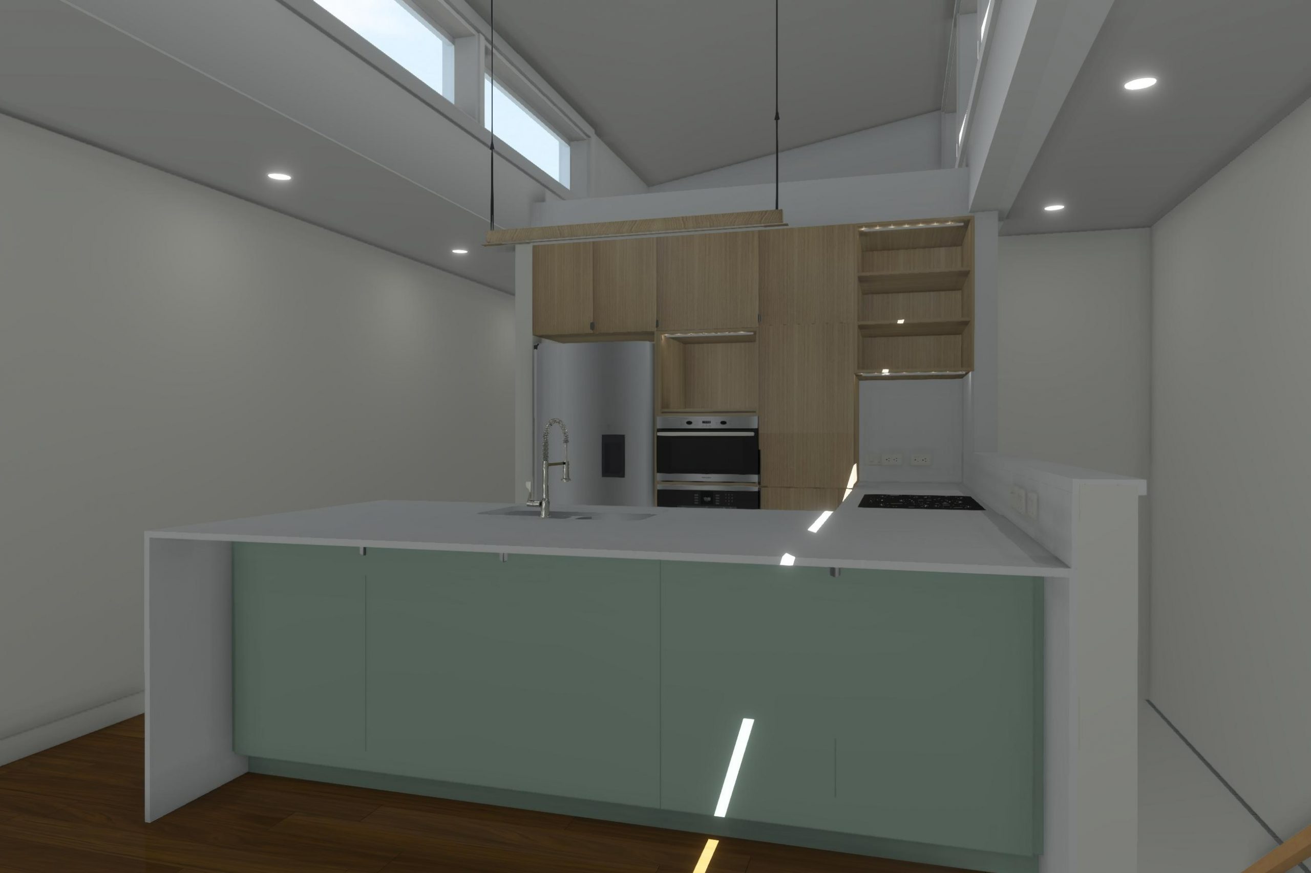 3D rendering kitchen